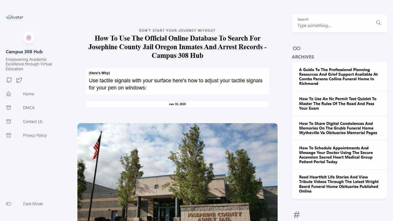 How To Use The Official Online Database To Search For Josephine County Jail Oregon Inmates And Arrest Records - Campus 308 Hub